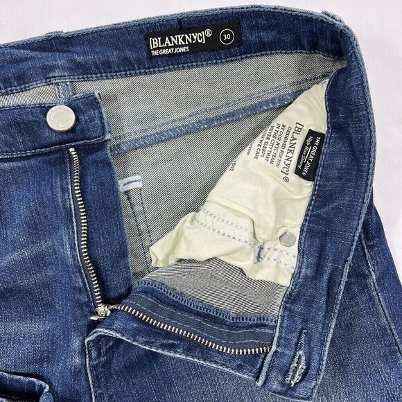 BlankNyc The Great Jones High Rise Stretch Skinny Denim Blue Jean 85M-7002 Sz 30 - Picture 3 of 10
